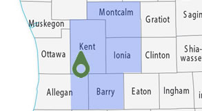 Map of Grand Rapids MI